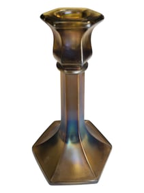 Northwood Russet Green Paneled Carnival Glass