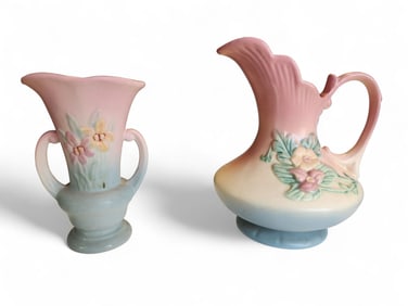Vintage Hull Pottery Pitcher and Vase