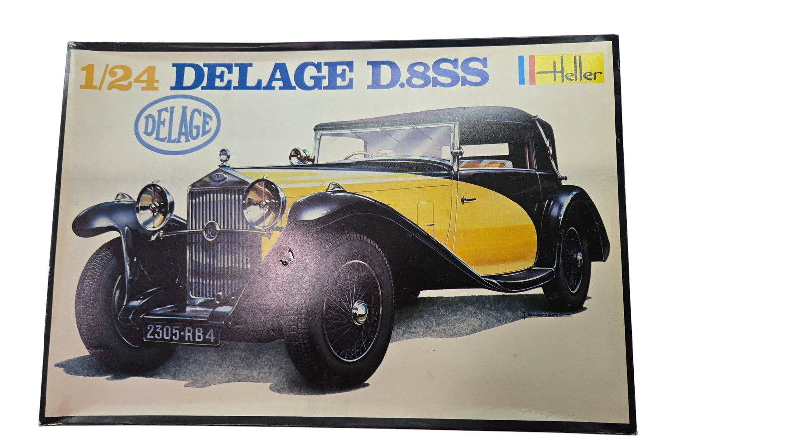 Heller Vintage Delage D.8SS - No. 720 Model Kit: Heller Vintage Delage D.8SS - No. 720 Model Kit, Made in France. Opened Box. Sealed parts bag. Original instructions included.