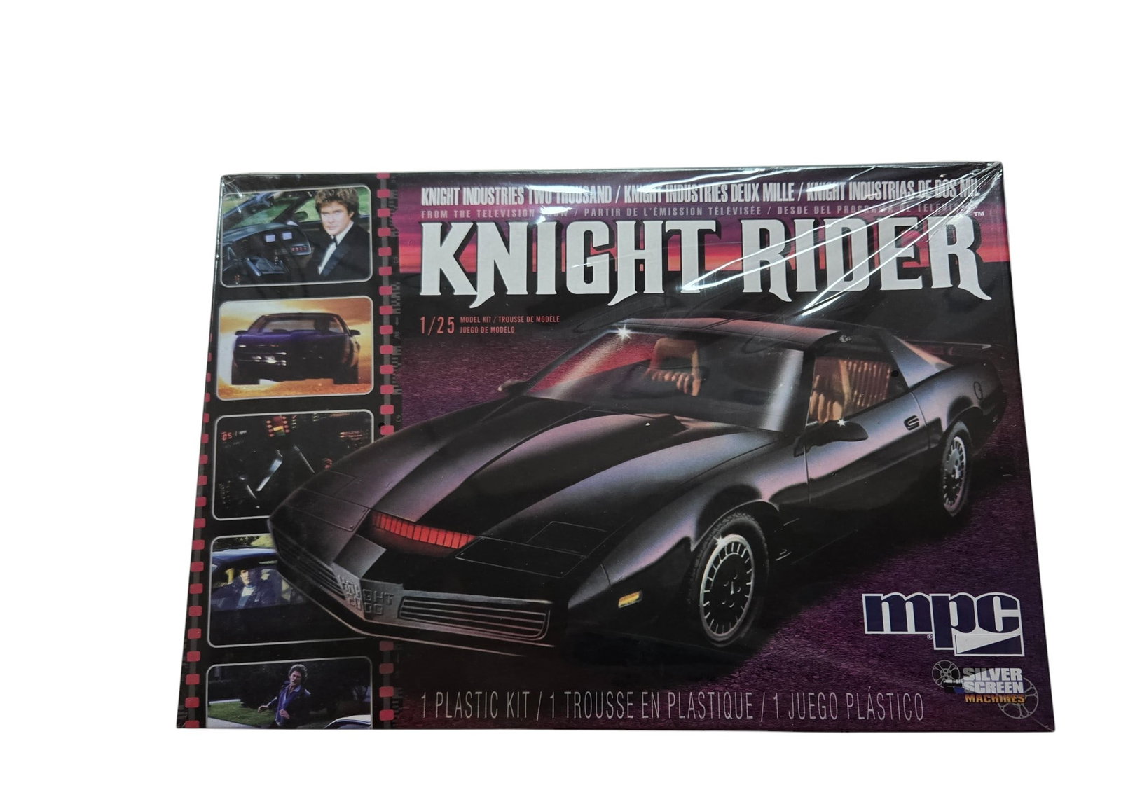 Knight Rider 1:25 Model Kit by MPC 806M/12: Knight Rider 1:25 Model Kit by MPC 806M/12. Opened box. Sealed parts bags.
