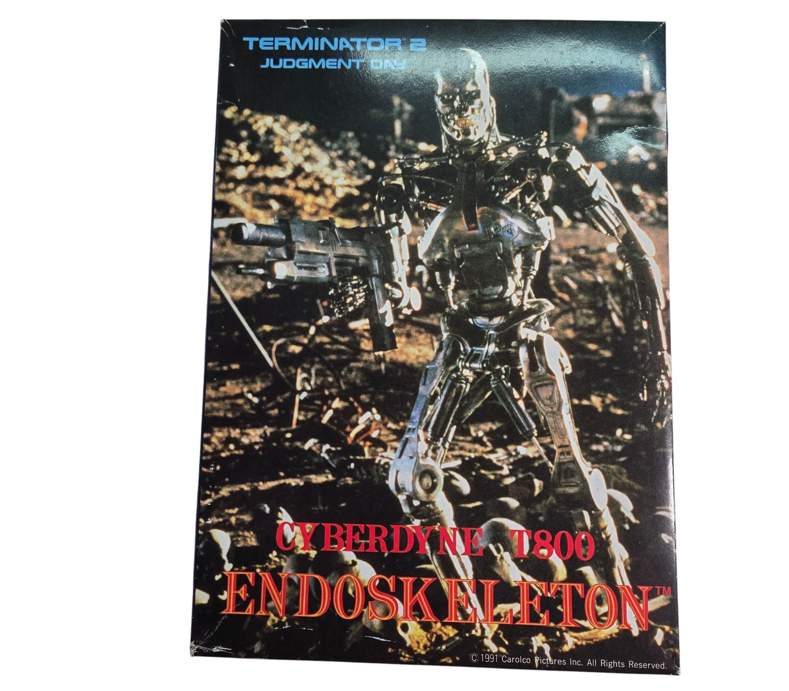 1991 Terminator 2 Judgment Day Cyberdyne T800 Endoskeleton 1:9 Model Kit: Terminator 2 Judgment Day Cyberdyne T800 Endoskeleton 1:9 Model Kit. Opened Box. Completely sealed parts bags. Made in Japan. 1991