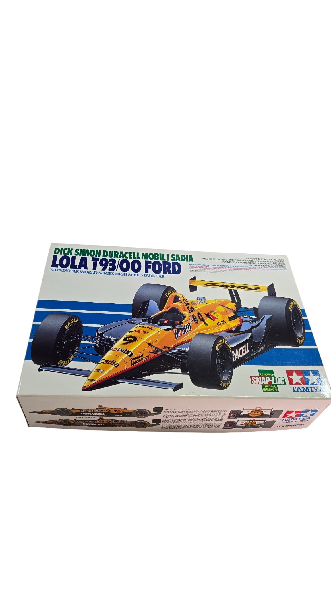 1993 Tamiya Dick Simon Duracell Mobil 1 Sadia Lola T93/00 Ford Model Kit: 1993 Tamiya Dick Simon Duracell Mobil 1 Sadia Lola T93/00 Ford '93 Indy Car World Series High Speed Oval Car Snap Loc 1/20 Scale Grand Prix Collection 1/20-Item 20041 Part Bags Sealed, ins