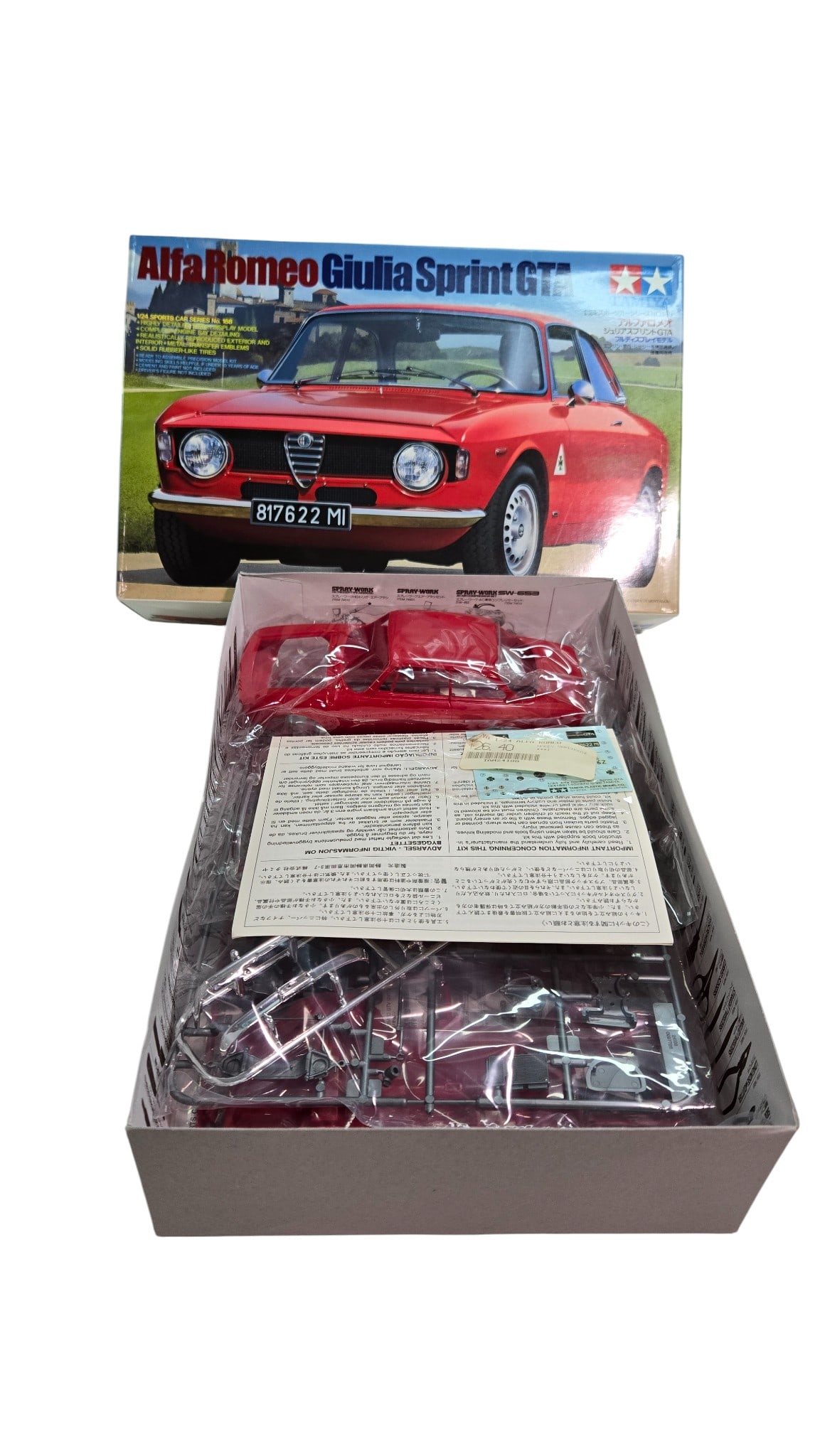 Tamiya Alfa Romeo Giulia Sprint GTA 1/24 Sports Car Series No. 188 Model Kit: Tamiya Alfa Romeo Giulia Sprint GTA Sports Car Series No. 188 1/24 Scale Kit No. 24188*2000 Made in Japan Part Bags Included and instructions