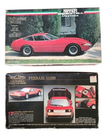 2 Model Car Kits, Ferrari 365 GT Daytona, Ferrari 512 BB