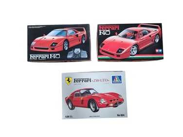 Ferrari F40 ~ Ferrari 250GTO ~ Ferrari F40 Model Kits