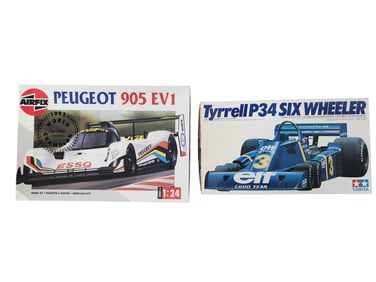 Tyrell P34 Six Wheeler and Peugeot 905 EV1 Model Car Kits