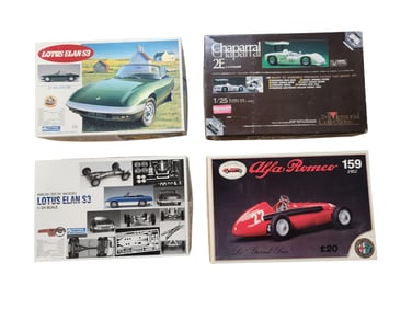 Alfa Romeo 159, Chaparral 2E, Lotus Elan S3 and Lotus Elan S3 Model Car Kits