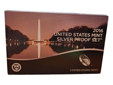 2016 United States Mint Silver Proof Set; 14 pcs, about 1 1/2 ounces of silver