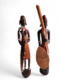 Kenyan Masai Figures Hand Carved