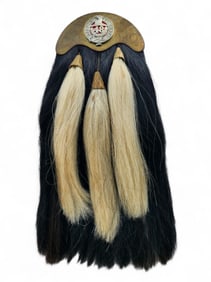 48 Highlanders Silverplate, Leather and Horse Hair Scottish Dress Sporran