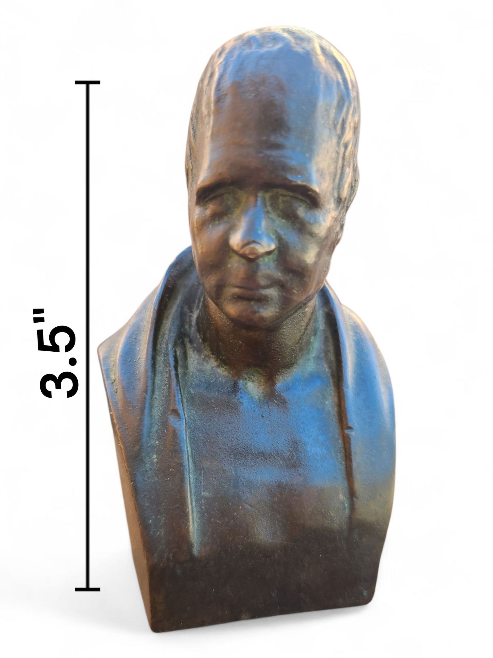 Walter Scoth French Bust Bronze: Walter Scoth Bust Bronze this was casted by a renowned French art foundry F. Barbedienne they are known for making high quality reductions from famous sculptures.