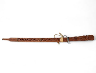 Vintage Carved Thai Dha Sword