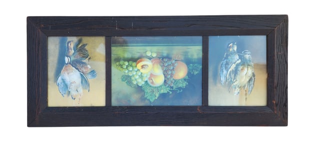 3 Panel Oak Frame with Antique Glass
