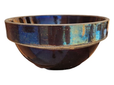 Brown Stoneware w/ Iridescent Glaze 1940's