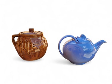 McCoy Coverd Jar & Hall Teapot