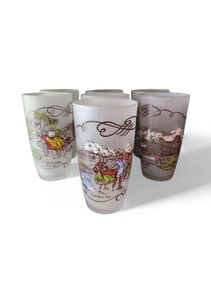 Hazel Atlas Currier & Ives Tumblers Set of 7
