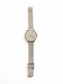 Bering Ultra Slim Polished Stainless Case & Silver Tone Milanese Mesh Strap