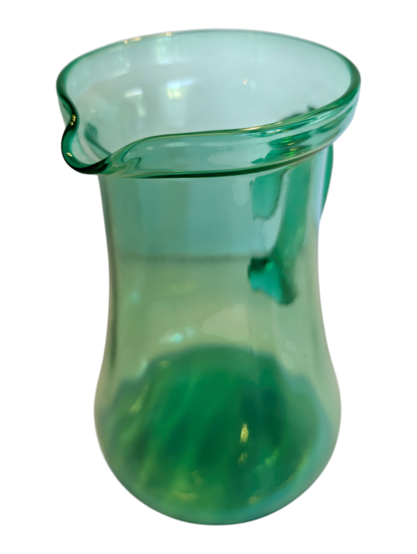 Large Uranium Glass Pitcher ~ Glows - 4