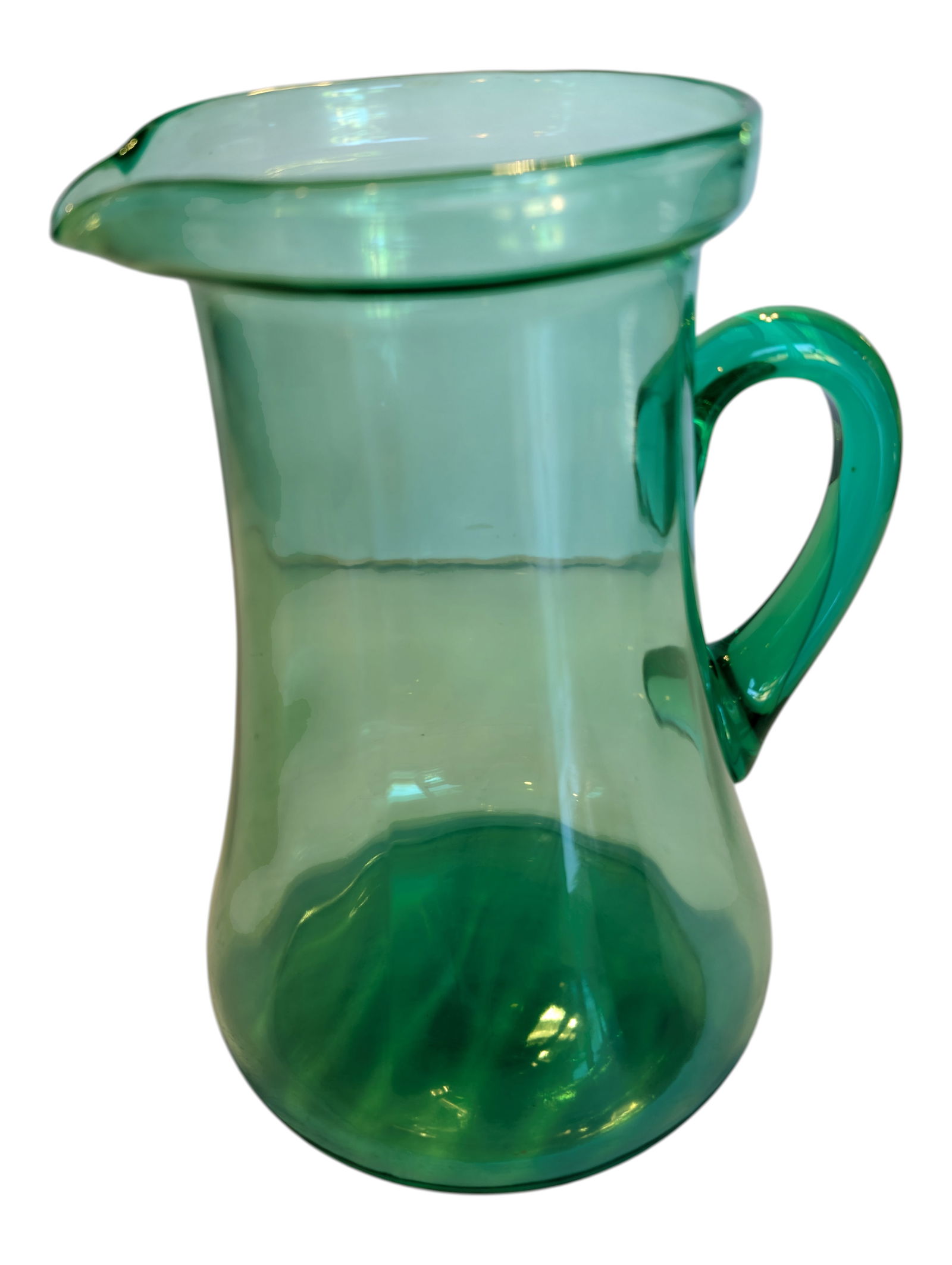 Large Uranium Glass Pitcher ~ Glows - 5