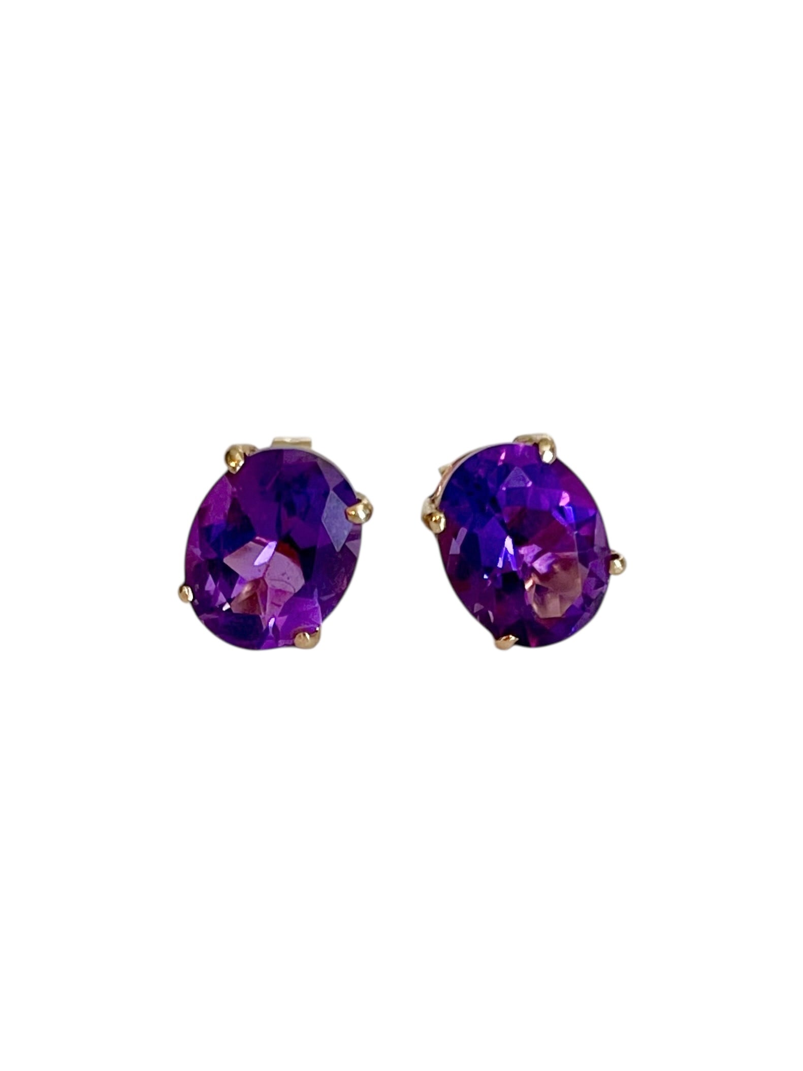Purple Spinel Earrings, 14K Gold ~ 1.9 grams (1 of 3)