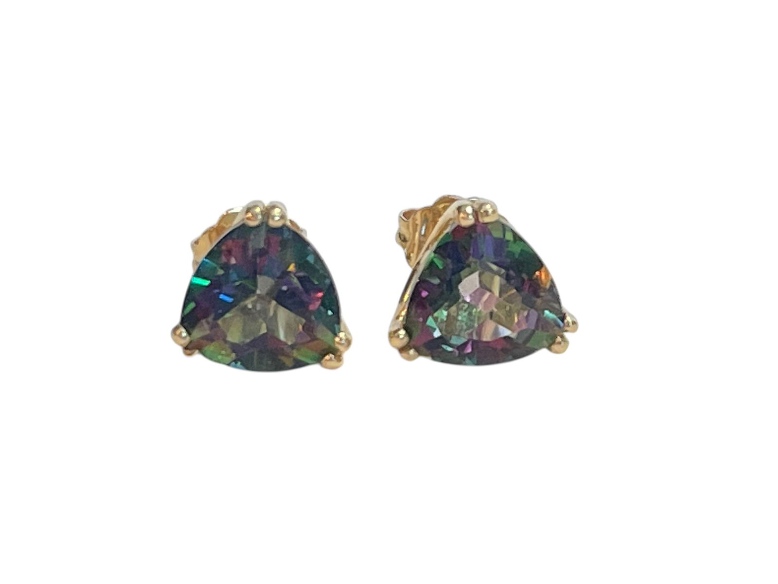Mystic Topaz Earrings, 14K Gold ~ 2.6 grams (1 of 3)