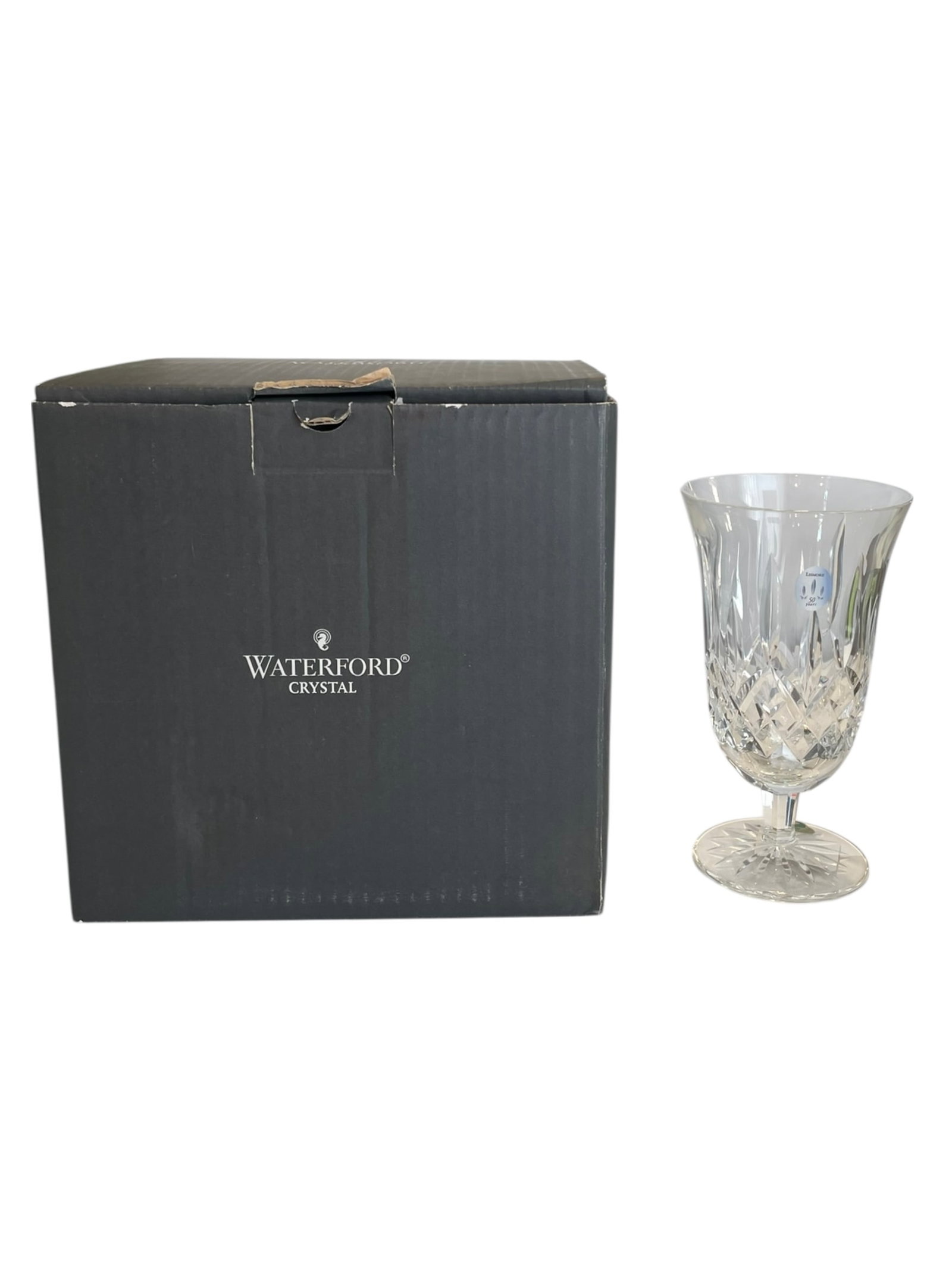4 Waterford Crystal "Lismore" Iced Tea Glasses: 4 Waterford Crystal "Lismore" Iced Tea Glasses Approx. 6 1/2" tall. 4 glasses with original transit pack box.