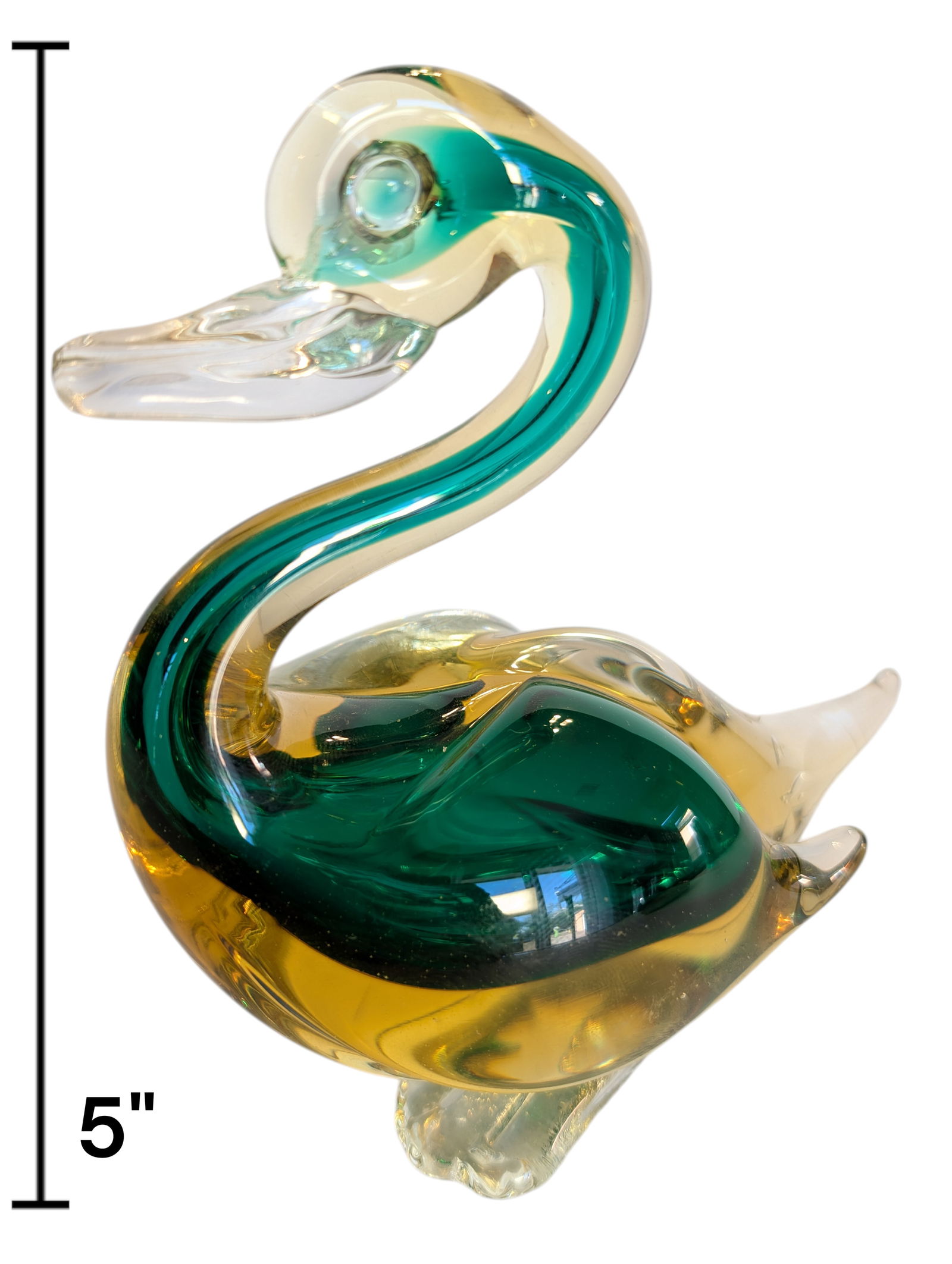 Vintage Murano Handblown Glass Duck ~ Paperweight (1 of 5)