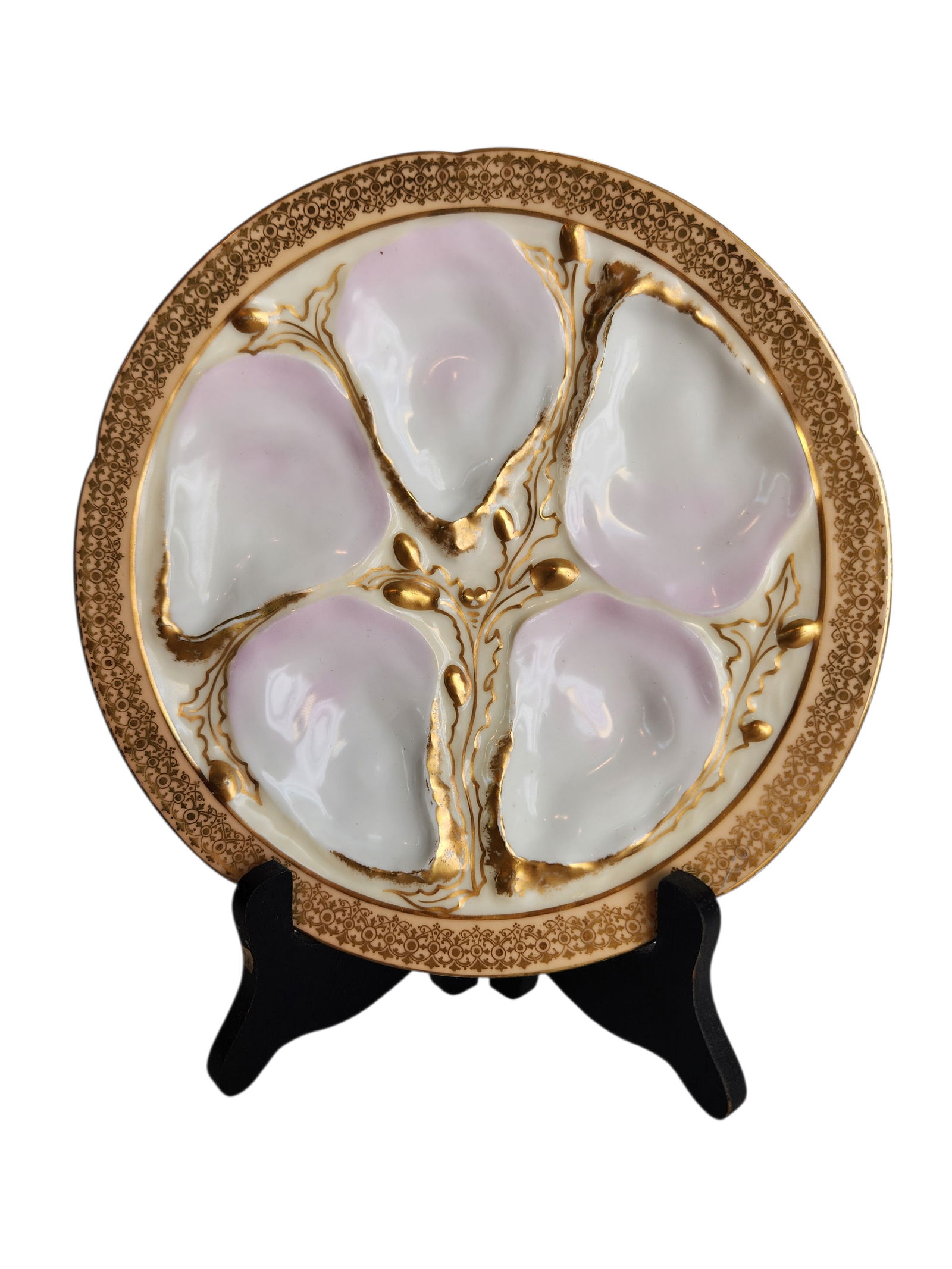 D & C Limoges France Gold Gilt Oyster Plate (1 of 4)