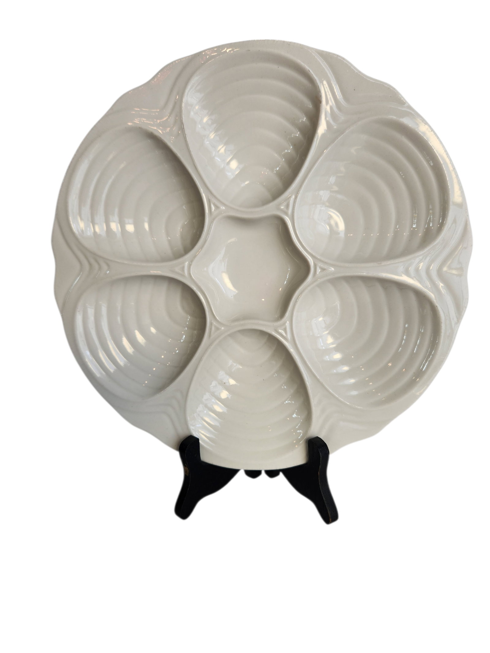 Oversized Hall Pottery Ironstone Oyster Plate (1 of 4)