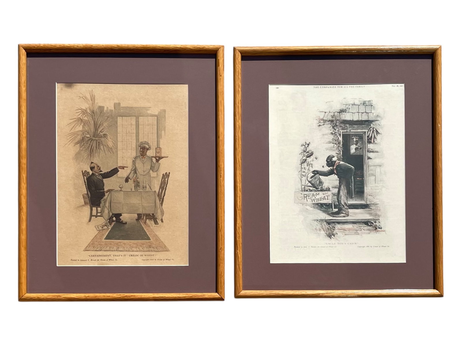 2 Framed Antique Cream of Wheat Ads (1 of 7)