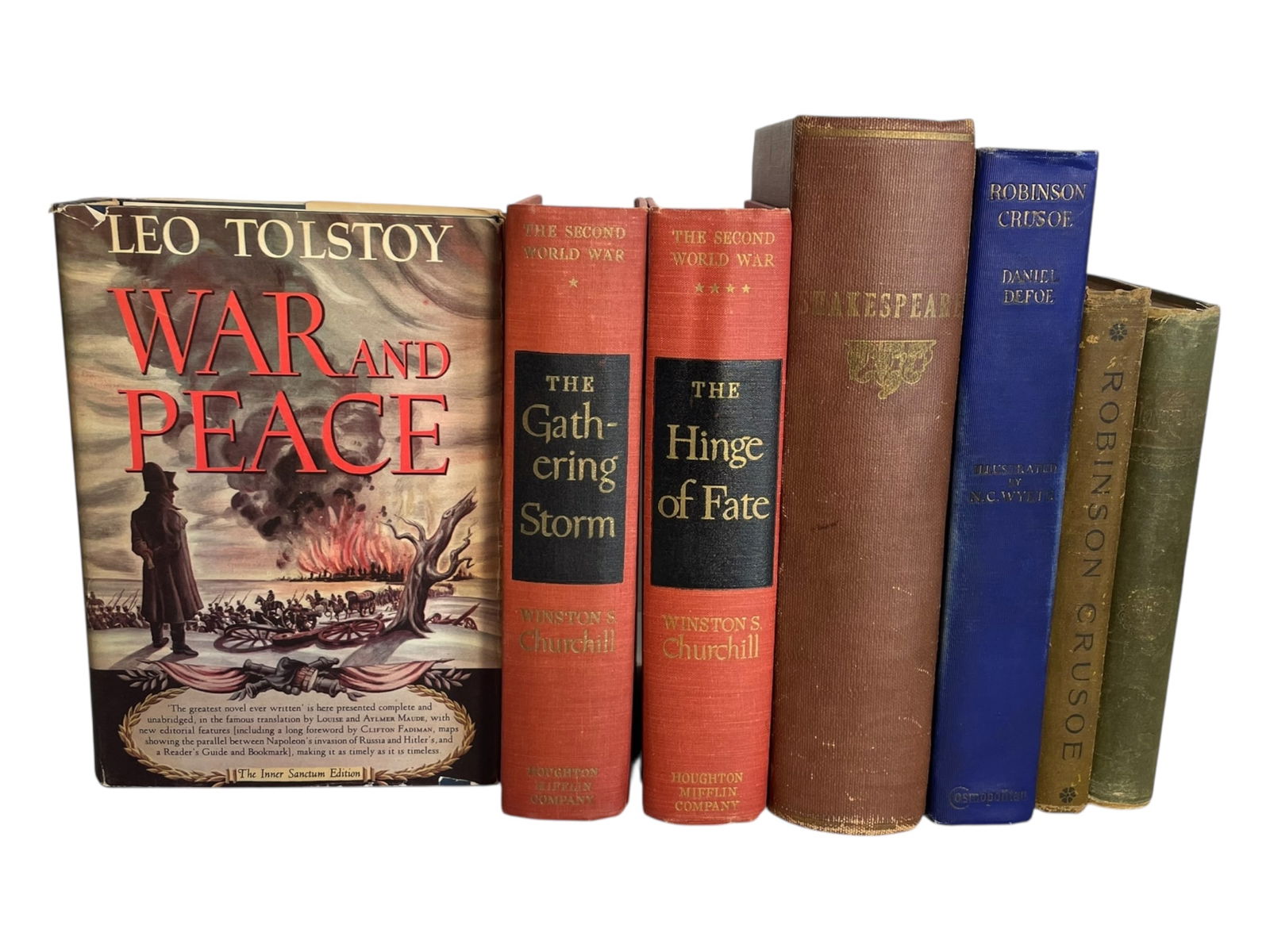 7 Hardcover Books: Robinson Crusoe (Wyeth), Churchill WWII, More (1 of 6)