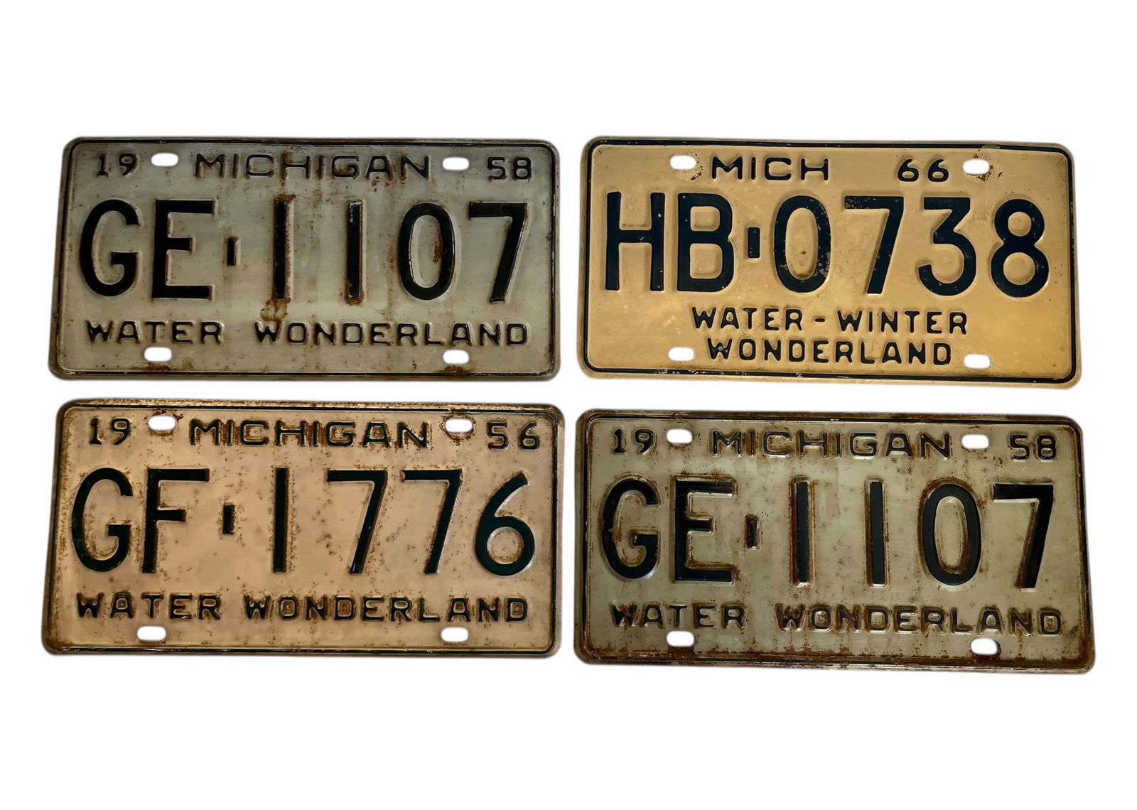 4 Michigan License Plates (1 of 2)