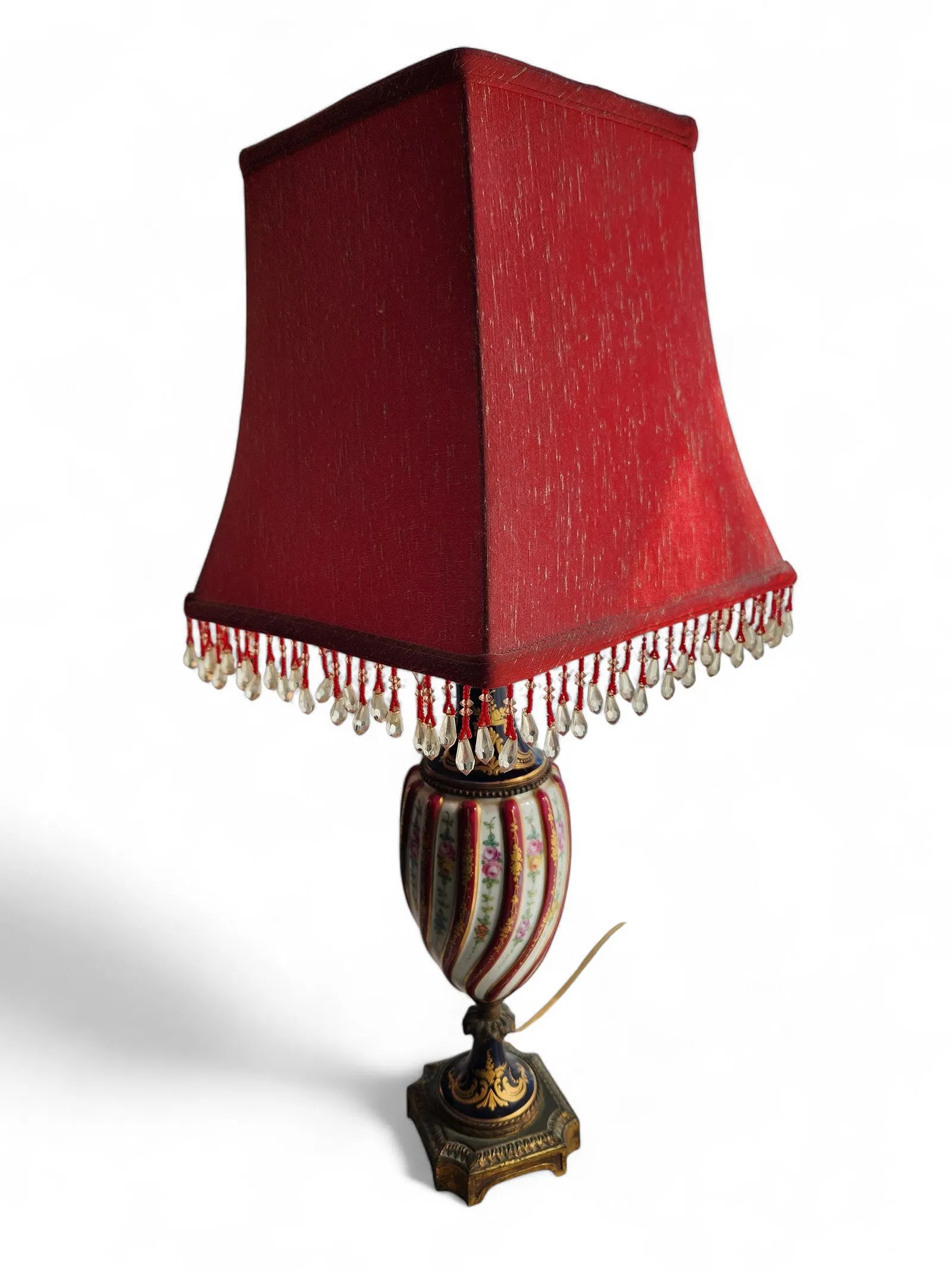 Sevres Rose du Barry Vase Lamp: Sevres Rose du Barry Vase Lamp, Height 26" Width 10"