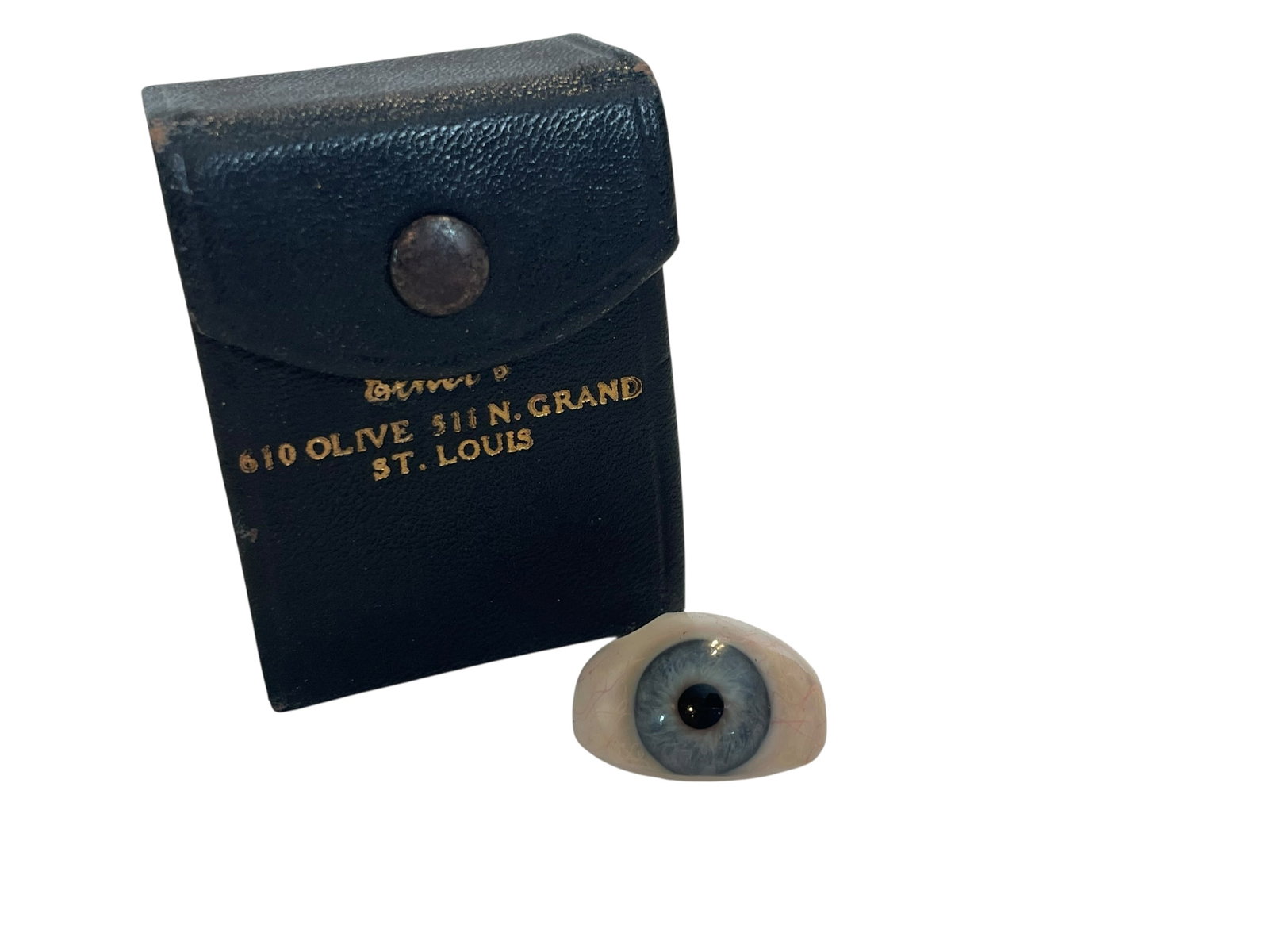 Glass Eye Prosthetic with Case (1 of 4)