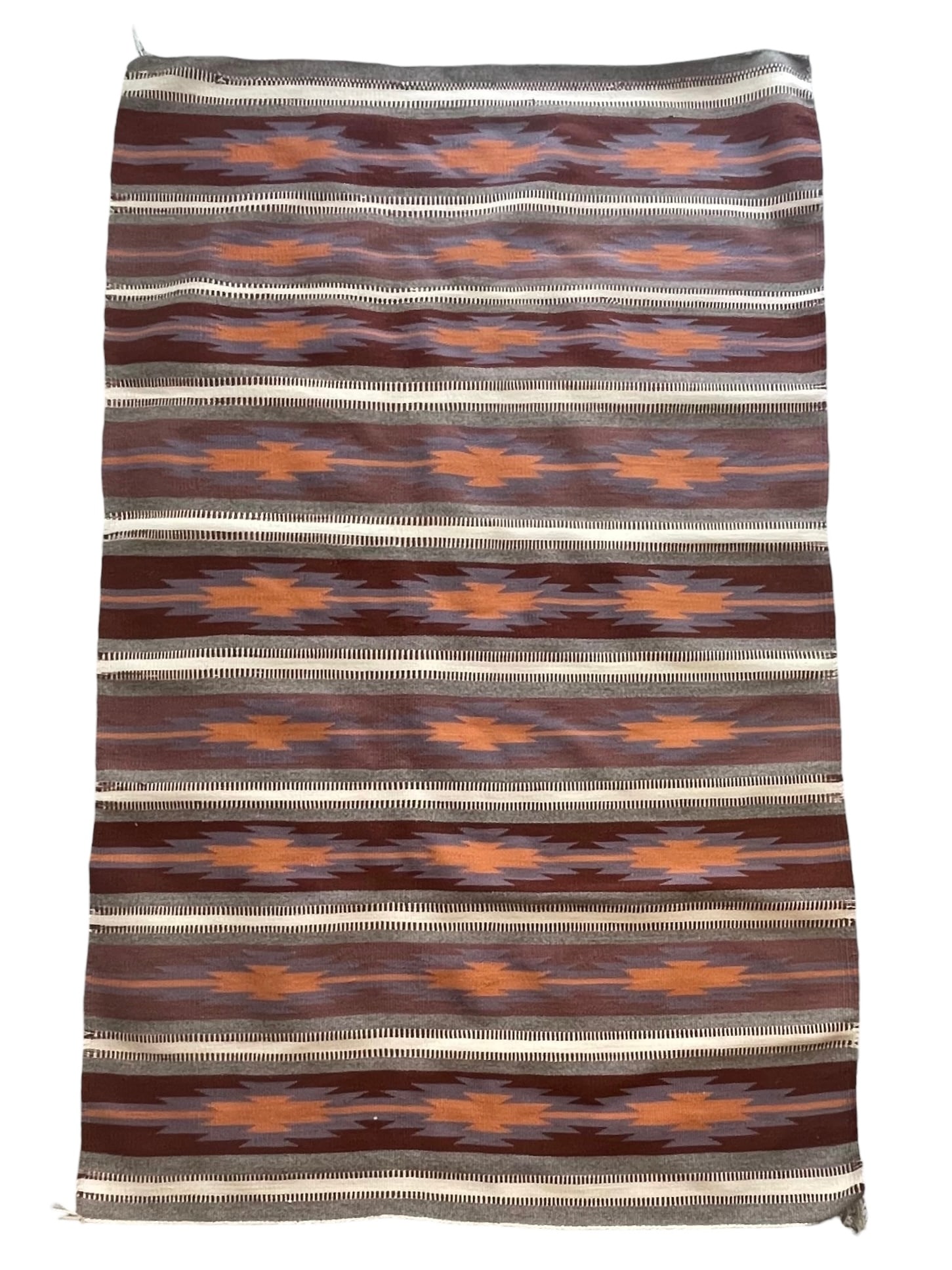 Hopi Navajo 41" x 64" Rug: Grey, Orange, Purple, Brown (1 of 4)