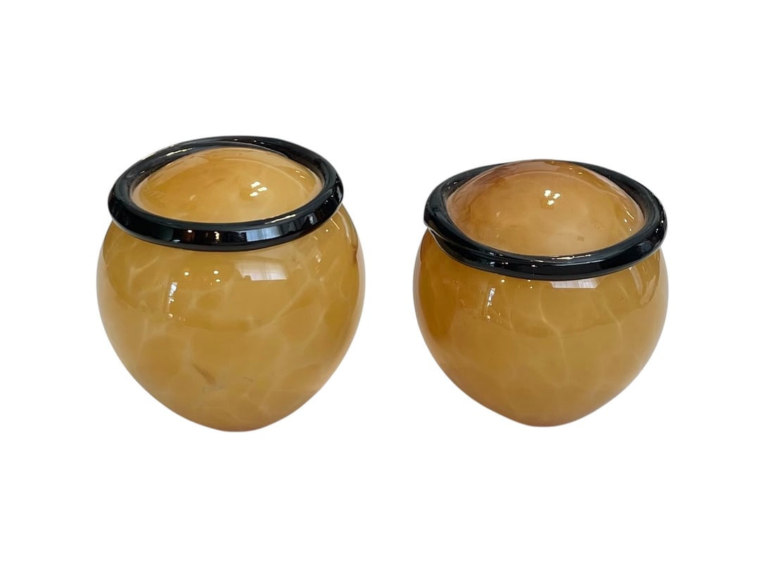 2 Art Glass Orbs Signed O'Dell 99 (1 of 6)