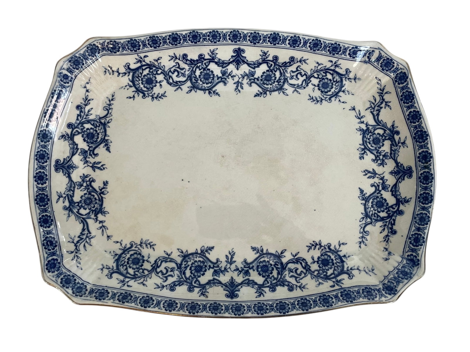 English Blue-and-White Ridgways Stoneware Platter (1 of 4)