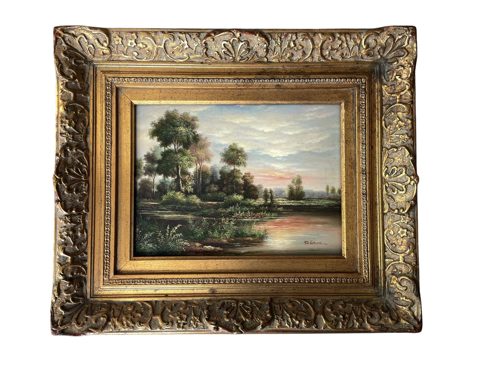 Original Painting on Canvas, Signed Wilson (1 of 4)