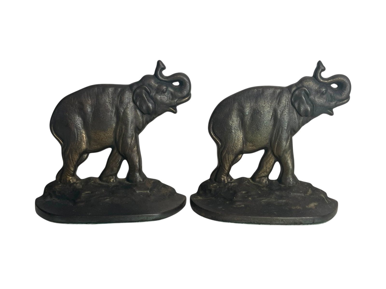 1930 Cast Iron Elephant Bookends (1 of 4)
