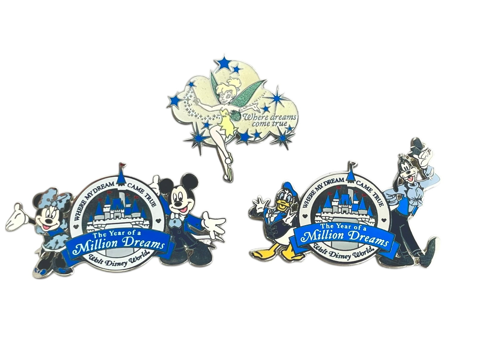 2 "Year of a Million Dreams" Disney Pins and a Pixie Dust Tinkerbell Pin (1 of 5)