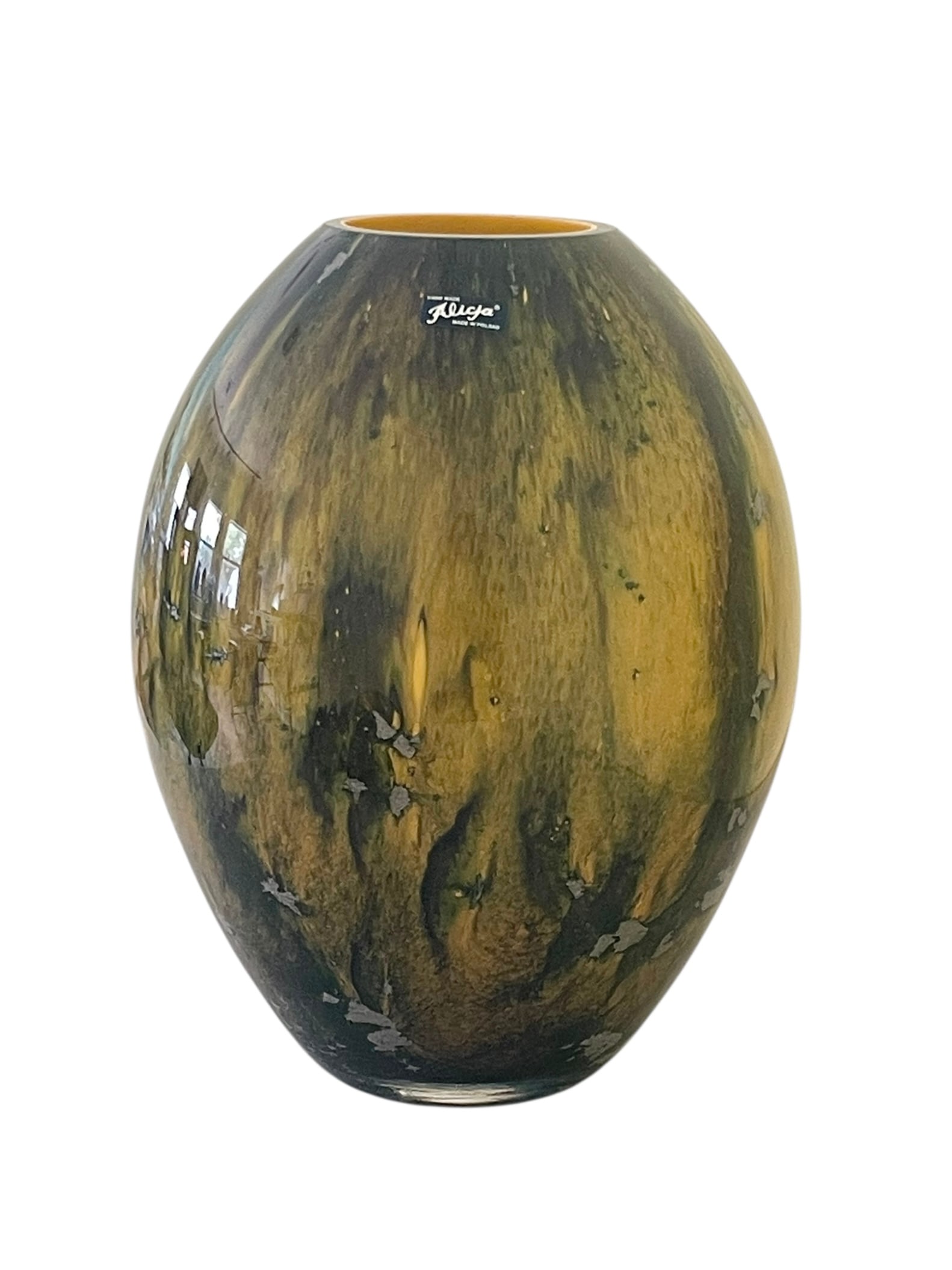 Alicja Polish Art Glass Vase, 12" (1 of 5)