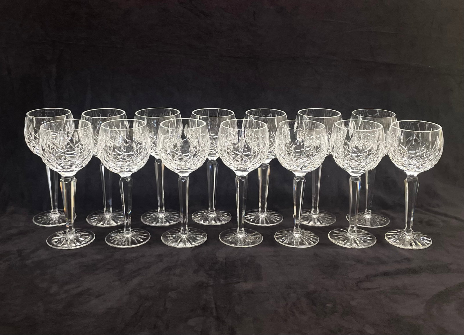 14 Waterford Crystal 'Lismore' Balloon Goblets, 7 1/4" (1 of 4)