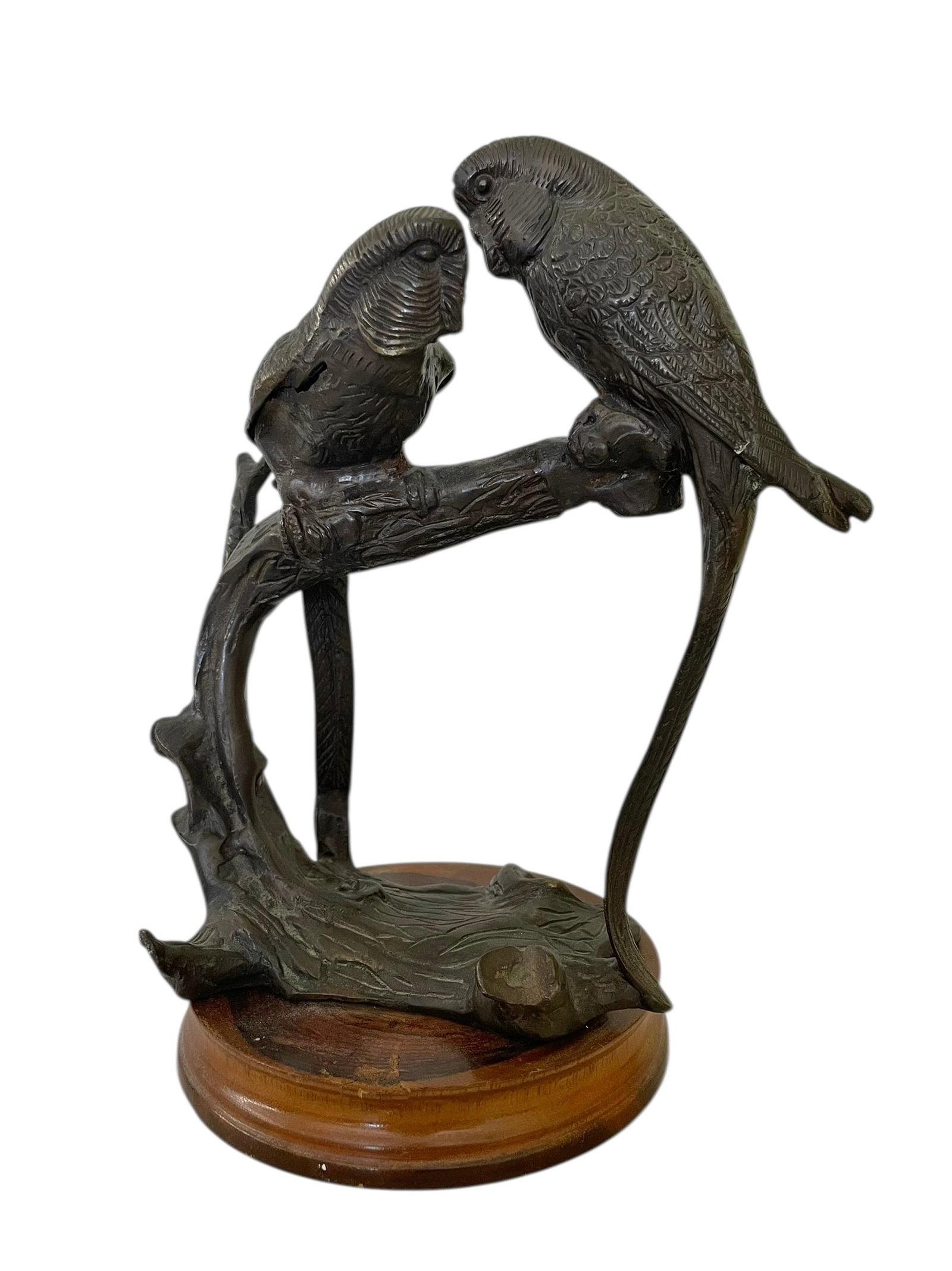 Bronze Parakeets Sculpture (1 of 4)