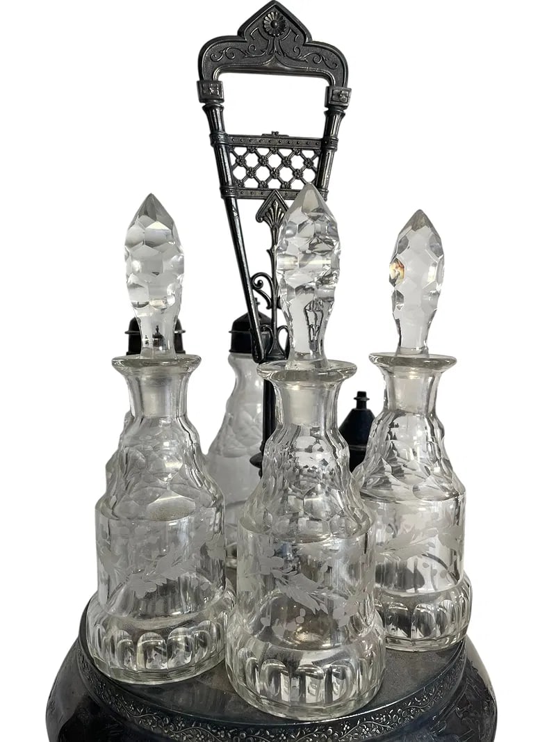 Victorian Silver Plated Condiment Caddy - 5