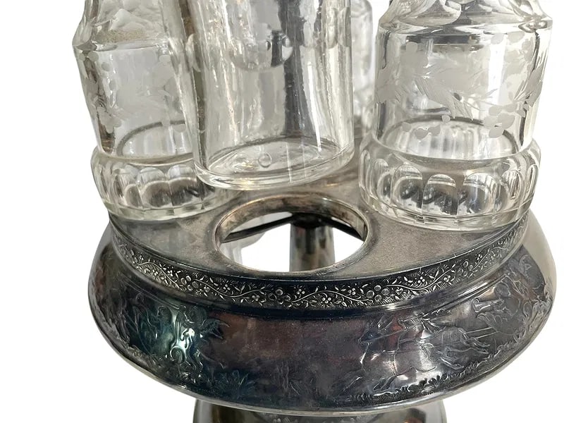 Victorian Silver Plated Condiment Caddy - 6