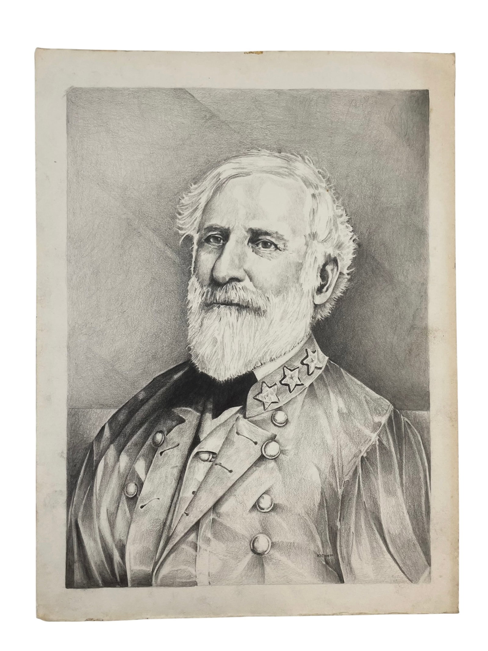 Original Signed Drawing of Gen. Robert E. Lee (1 of 5)