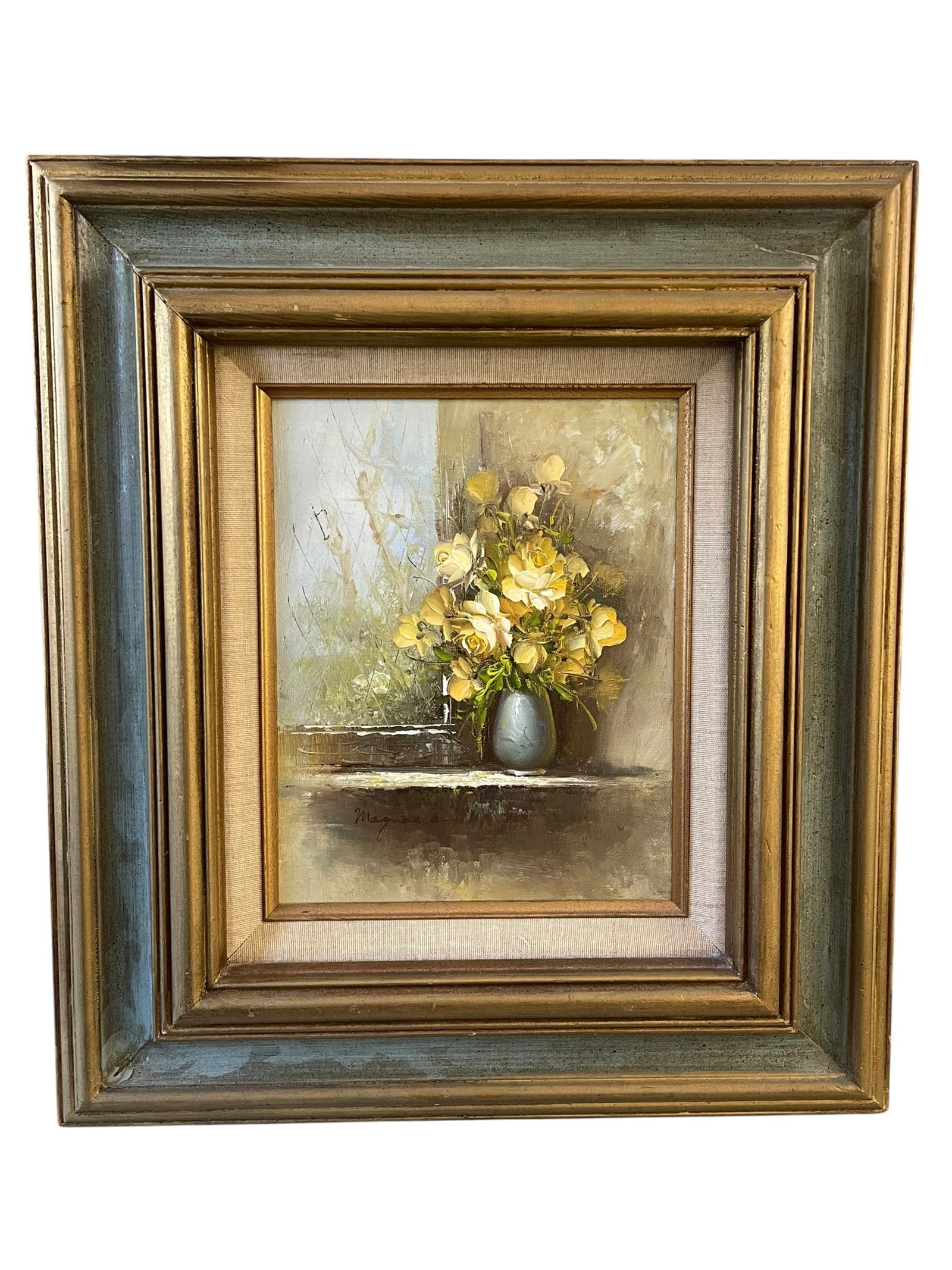 Vintage Floral Painting Signed Magnasco (1 of 4)
