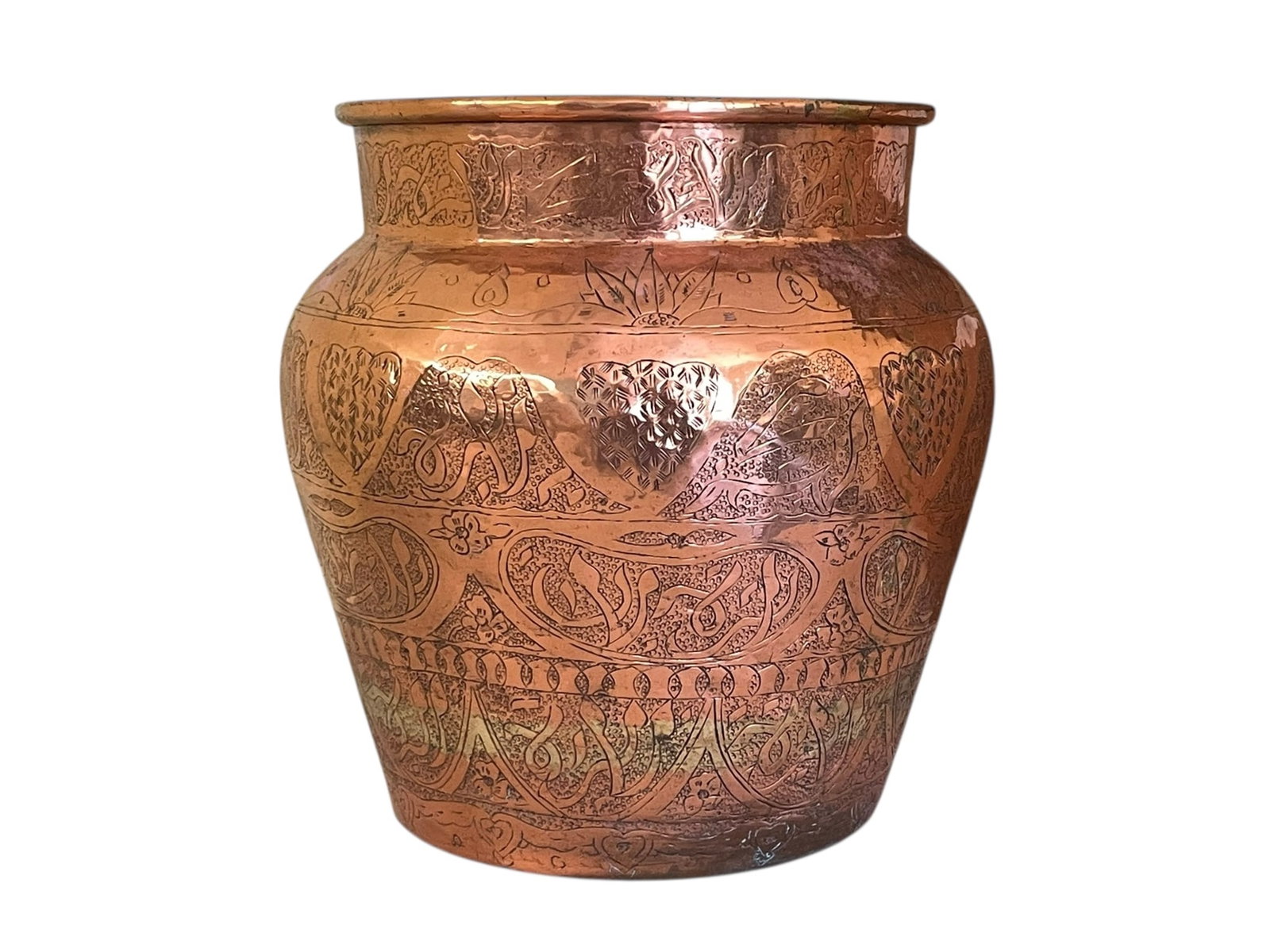 Engraved Copper Planter Pot (1 of 4)