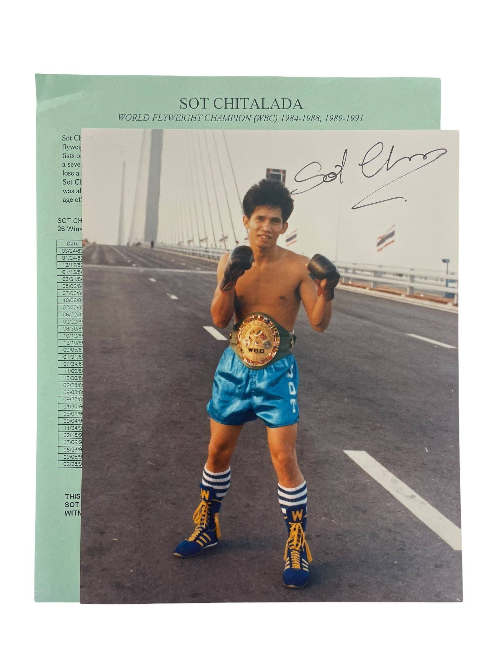 Sot Chitalada Signed 8x10 Boxing Photo with COA (1 of 4)