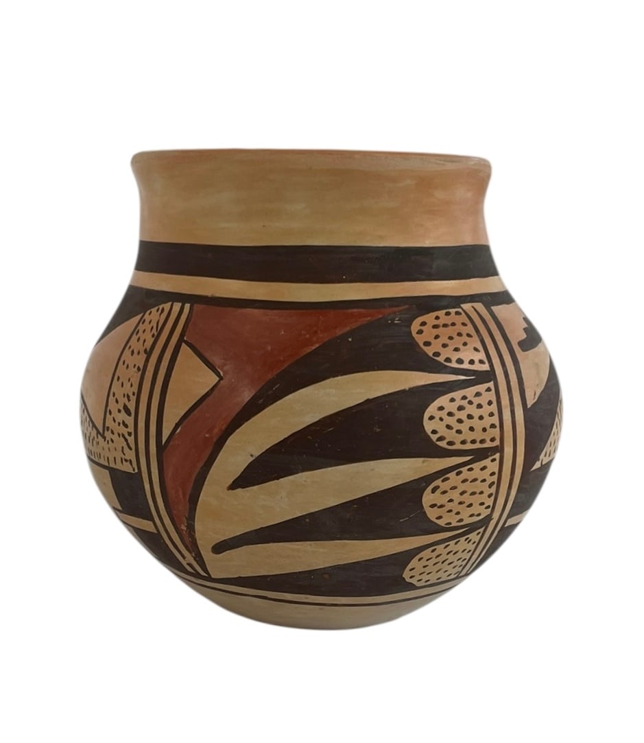 Hopi Pottery Bowl by Patricia Honie: 4 1/2" tall, signed on the bottom. Small chip on rim.
